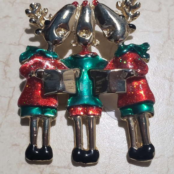 Vintage Christmas Holiday Brooch - Picture 2 of 2